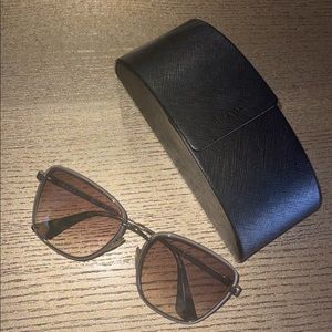 Prada Sliver and  Brown Sunglasses